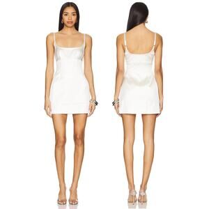 Lovers and Friends Kendall Mini Dress Satin Pockets Party Cocktail Bridal LG
